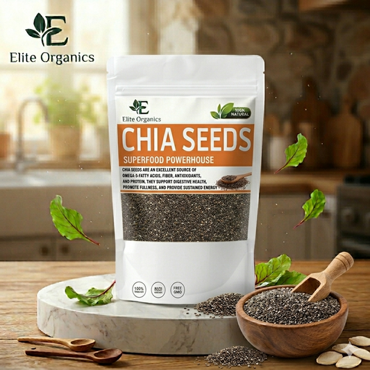 Raw Chia Seeds – High Fiber Omega Superfood | Elite Organics